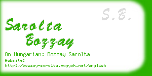 sarolta bozzay business card